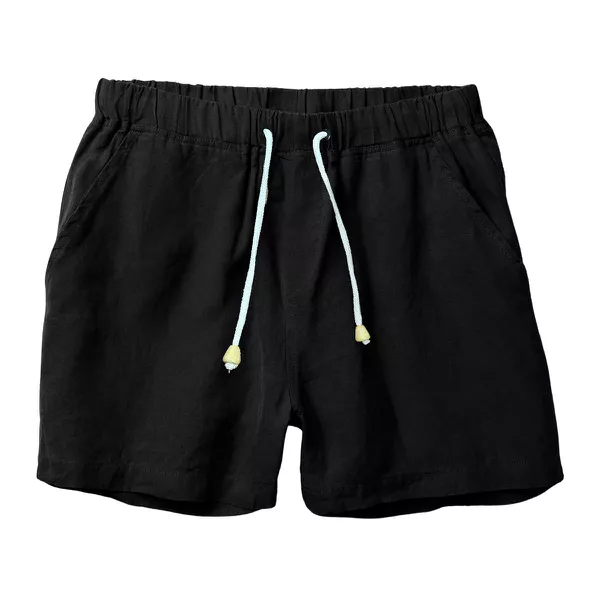 Bermuda De Linho Premium Masculina — foto do catálogo RYOVEN na cor Preto