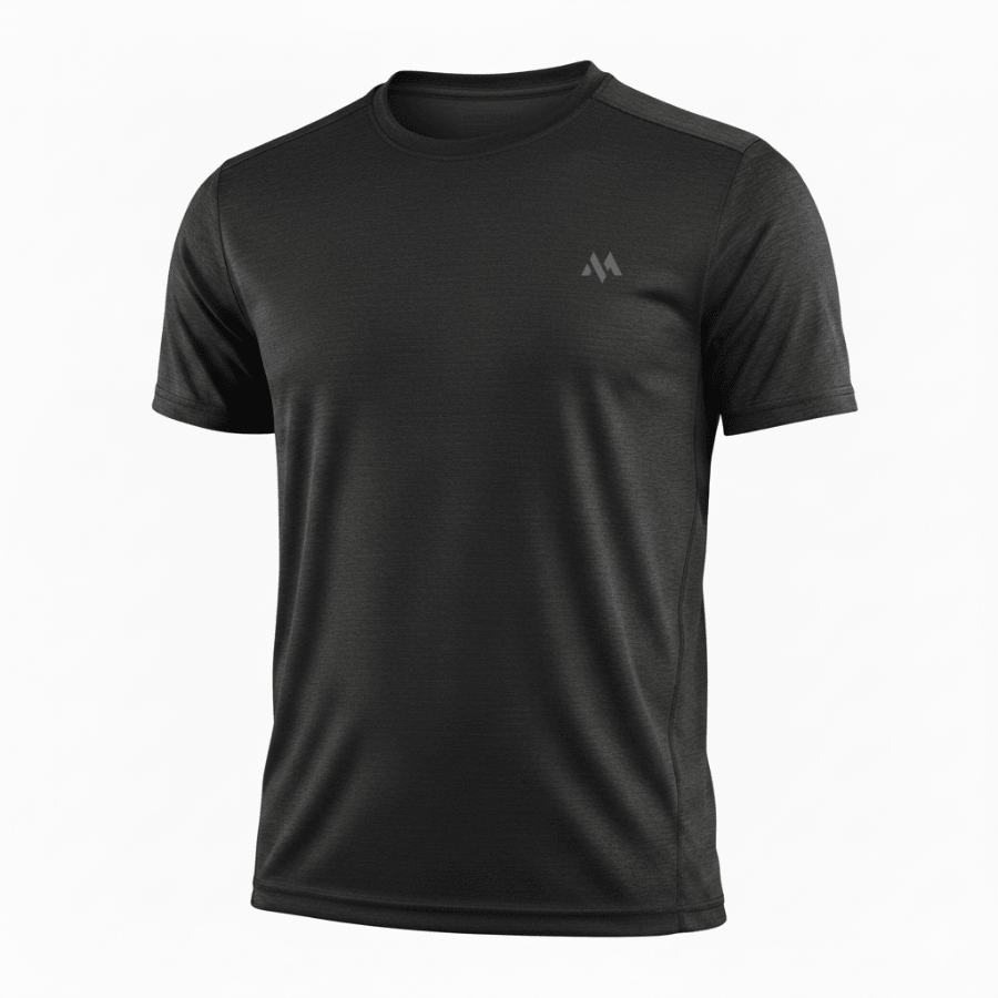 Camiseta Dry Fit Academia e Esportes Masculino RYOVEN na cor Preto